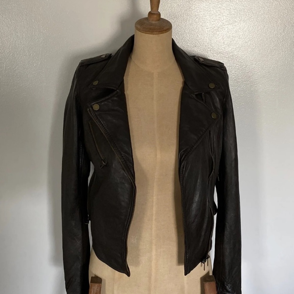 Faux leather jacket ZARA